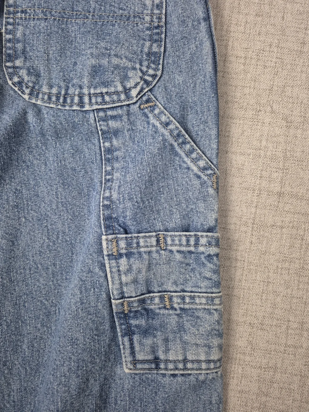Vintage 90s Wrangler Hero Kids Wide Leg Carpenter Jeans Size 8 Reg